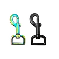 Métal solide pour boucle fermoir pivotant porte-clés mousqueton 15mm 25mm 30mm taille pour laisse de chien en alliage de zinc et fer
