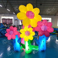 Décoration géante de fleurs de tulipes gonflables, décoration gonflable personnalisée pour les événements, pour les fêtes