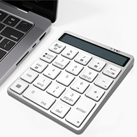 Clavier numérique sans fil portable mini 23 touches rechargeable avec interrupteurs à ciseaux pour ordinateur portable, finance et bureau