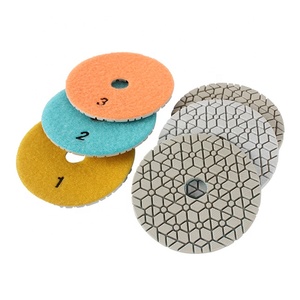 100mm 지오 3단계 다이아몬드 연마 도구 (화강암, 대리석 건식/습식 연마, 바닥 연마용) 4인치 건식 연마 패드 - Product Image 3