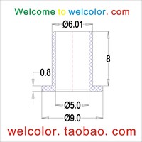 Vente en gros, trou ouvert en caoutchouc de Silicone personnalisé 6.0 6.01 6mm 6.0mm 6mm bouchon à bord fin, bouchon de fil d'étanchéité creux ID 5mm 5.0mm 5mm