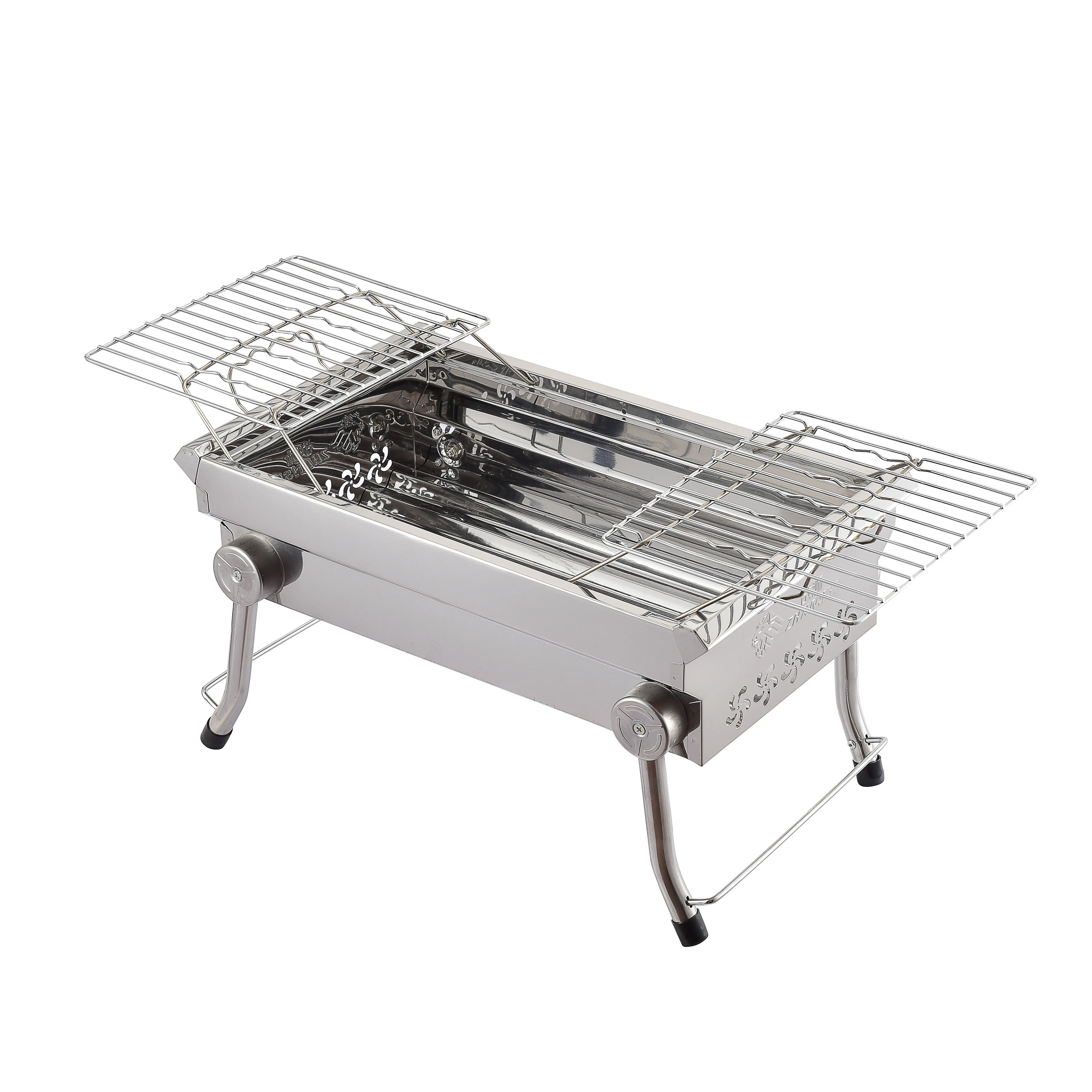 Stand Stainless Steel Folding Outdoor camping Portable Charcoal BBQ Grill Foldable Easy Taking Barbecue BBQ Grill