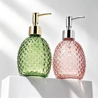 Vente en gros de distributeurs de savon liquide 350 ml, bouteilles de lavage des mains réutilisables en forme d'ananas, emballage de bouteilles de shampoing avec pompe