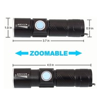 Lampe de poche tactique multifonctionnelle en alliage d'aluminium Mini Usb rechargeable 395nm Uv Lampe torche Uv Charge Usb