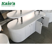 Table de présentation de vêtements en bois MDF à 3 niveaux pour magasin de détail/table de présentation de magasin/table de présentation de chaussures
