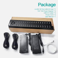 Sipolar A-832 240W Hub USB 32 ports 1.5A Station de charge rapide multi-ports pour réparation et test en gros de téléphones