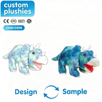 Peluche de dinosaure personnalisée, peluche douce de Triceratops, Dilophosaurus, Tyrannosaurus, Velociraptor, peluche rembourrée, cadeau pour enfants, musée du zoo, OEM ODM