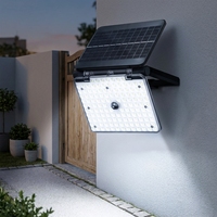 Lampe murale solaire à détecteur de mouvement, lampe de sécurité extérieure, panneau LED SMD pour jardin, cour, portail