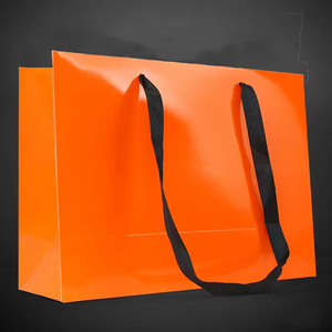 Bolsas de papel de arte coloridas con asas retorcidas, reciclables, estilo clásico para negocios y compras - Product Image 4