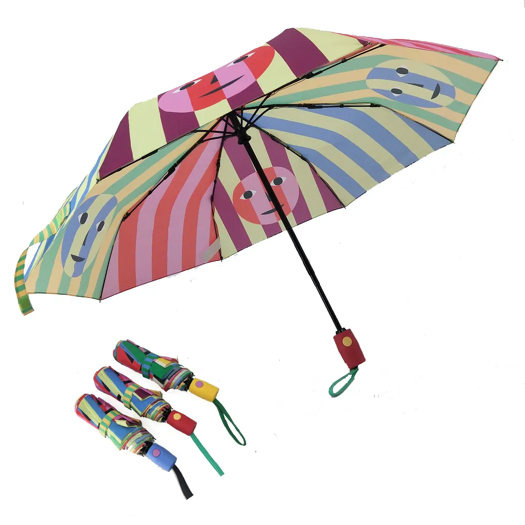 Portable folding foldable umbrellas Sun and rain lady fashion umbrella with flower design for women and girl With Box