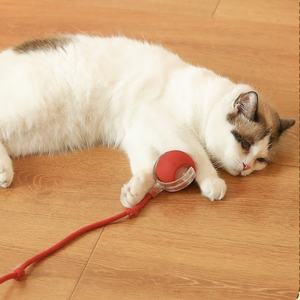 Innovatief 360 ° Auto-Rollend Smart Pet Ball Speelgoed Met Usb Opladen Interactief Touwstaartontwerp Voor Honden En Katten - Product Image 4