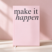 Maßgefertigtes Selbstpflege-Tagebuch für Frauen Hardcover Rosa Motivationsplaner Notizbuch