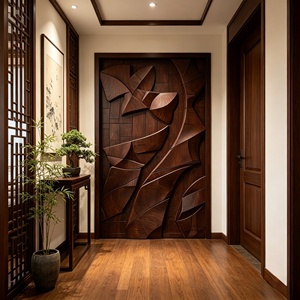 Puertas Pivotantes Interiores de Madera Sólida Resistentes al Agua, Preacabadas y Listas para Instalar para Edificios Comerciales y Residenciales - Product Image 5