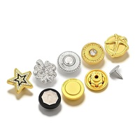 Boutons en métal avec strass Glory Button Factory, boutons en zamac pour veste, vêtements, denim, logo personnalisé, boutons et rivets pour jeans pour femmes