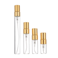 Isi ulang perjalanan 2ml 3ml 5ml 10ml tabung parfum kaca botol parfum Mini sampel parfum botol semprot aluminium dengan kotak kemasan