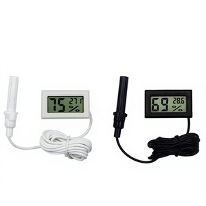 Factory Thermometer FY12 FY-12 Digital LCD Embedded Electronic Digital Temperature and Humidity Meter with Probe and Cable - Product Image 1