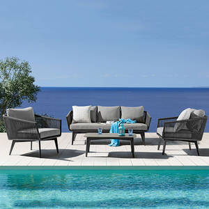 2019 nuevo estilo clásico Patio cuerda Muebles de Jardín moderno <span class=keywords><strong>impermeable</strong></span> al aire libre sofá - Product Image 1