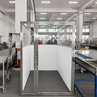 Sistema de Corrales de Vidrio para Cría de Perros de Gran Tamaño, para Instalaciones Comerciales, Diseño Modular de Acero Inoxidable, Corrales Exteriores