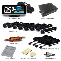 Capteur de stationnement LCD pour voiture Offre Spéciale avec 8 capteurs Aide à la marche arrière Moniteur radar Système de stationnement