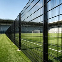 Système de clôture en double treillis métallique anti-collision pour terrains de basketball, de tennis et de jeux, idéal pour les tournois