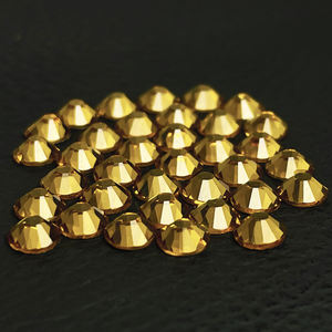 批发散装包装Ss3 Ss4 Ss5 Ss6 Ss8 Ss10 Ss12 Ss16 Ss20 Ss30黄玉非修补AB水晶石玻璃平背水钻 - Product Image 1