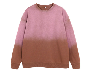 Sudadera de Cuello Redondo con Efecto Degradado y Acabado Arenado de 400G para Hombre, Estilo Americano, Marca de Moda, Sudadera Retro para Hombre - Product Image 6