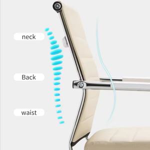 Chaise de bureau ergonomique rose personnalisée en gros, prix bas, sans roulettes - Product Image 5