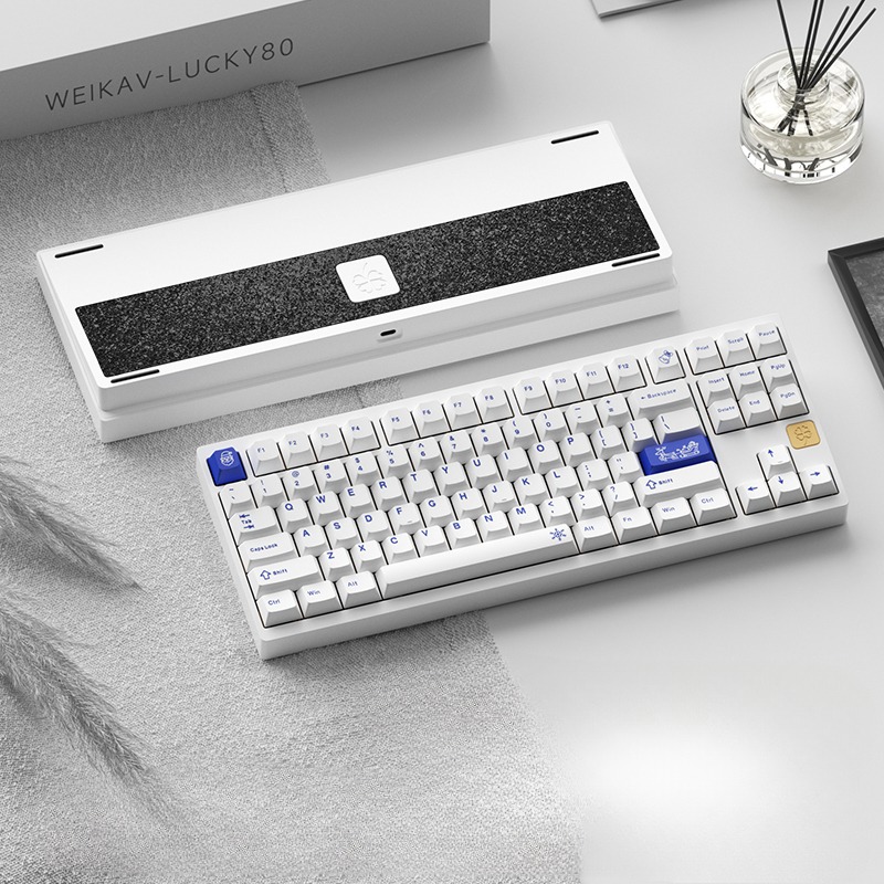 Weikav Lucky80 87-Key RGB Mechanical Gaming Keyboard - Tri-Mode