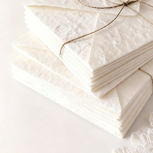 Buste di Lusso con Texture Goffrata, Buste Vintage in Carta di Cotone Fatte a Mano, Buste Artistiche Retrò per Auguri - Product Image 4