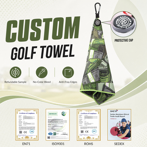 Servizio Completo di Produzione di Asciugamani da Golf <span class=keywords><strong>in</strong></span> Tessuto Waffle, Design Orientato al Materiale, Specialisti <span class=keywords><strong>in</strong></span> Microfibra per Marchi Globali - Product Image 1