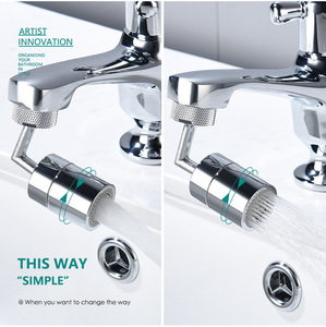 <span class=keywords><strong>Robinet</strong></span> <span class=keywords><strong>de</strong></span> lavabo Hongdec à double fonction, tête rotative à 360°, angle <span class=keywords><strong>de</strong></span> pulvérisation réglable, en <span class=keywords><strong>laiton</strong></span>, pour salle <span class=keywords><strong>de</strong></span> bain moderne - Product Image 3
