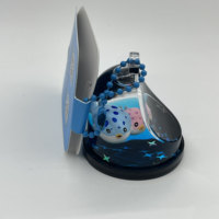 Porte-clés globe à neige liquide, figurine de phoque de dessin animé, en acrylique transparent avec étoiles flottantes et paillettes, pour décoration de téléphone et sac, personnalisable