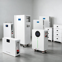 Batterie au lithium LiFePO4 51,2 V 100 Ah 5,12 kWh, type tour sur pied, pour stockage d'énergie de secours solaire domestique hors réseau avec BMS