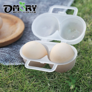 Boîte de rangement pour œufs OMORY à 2 compartiments, antichoc, portable avec poignée pour le camping, les pique-niques, les voyages en plein air - Product Image 2