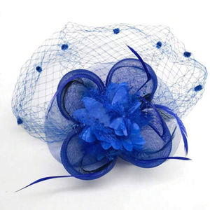 Chapeau de <span class=keywords><strong>Mariage</strong></span> Charmant et Élégant <span class=keywords><strong>avec</strong></span> Fleur en Résille Colorée, Coiffe en Plumes Polyvalente pour Accessoire Cheveux de Fête Femme - Product Image 3