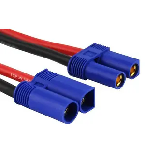 EC5 /EC8 female Plug 2 Pin with extension Silicone Terminal wire another end with M8 Lug