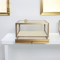 Vitrina Moderna para Mostrador MASTER, Gabinete de Joyería de Vidrio Templado Transparente, Cajón Deslizante, Decoración para Exhibición en Tiendas de Joyería