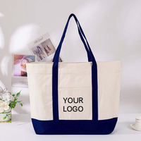 Nouveau sac fourre-tout en toile tendance avec empiècements, sac de courses en coton recyclable avec poche pour les trajets quotidiens et les sorties décontractées