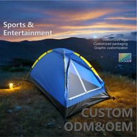 Tente de camping familiale Wind Valley 2 personnes dôme étanche monocouche durable Polyester Oxford poteaux en fibre de verre ensemble facile