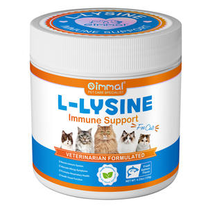 OIMMAI 120g Alivia los <span class=keywords><strong>Síntomas</strong></span> <span class=keywords><strong>de</strong></span> <span class=keywords><strong>Alergia</strong></span>, Refuerza el Sistema Inmunológico, Suplementos <span class=keywords><strong>de</strong></span> L-lisina, Polvo <span class=keywords><strong>de</strong></span> L-lisina Hcl para Gatos - Product Image 2