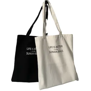 Wholesale Digital Printing Large 12oz Fashion Custom Cotton Shopper Bag With Pocket