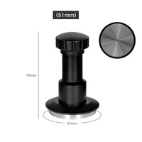 Distributeur de café EasySun ESS-022 51mm classique à ressort, poignée en aluminium et acier inoxydable, écologique, facile à utiliser, noir