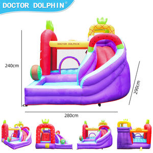 Château gonflable à bas prix Doctor Dolphin Strawberry Boxing Super Slide Climbing Bouncing Castles Jumping Castle - Product Image 5