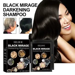 Hot selling black hair shampoo, black herbal hair dye suitable for white to black hair
