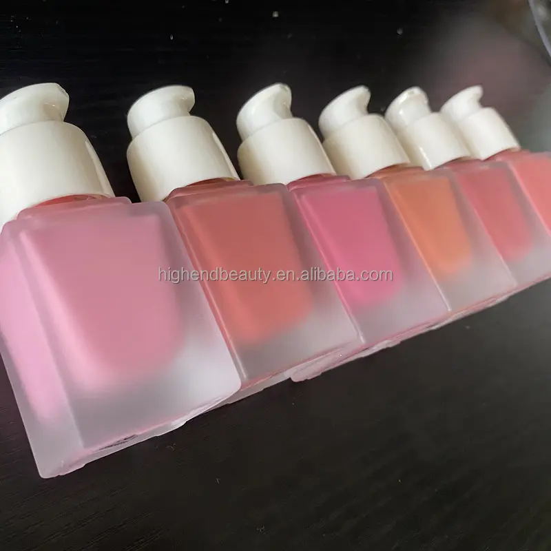 Chuyên Nghiệp Mịn Blush Cá Nhân 6 Màu Trang Điểm Lỏng Má Hồng Với Sun Stamp Shape