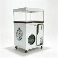 Machine d'arcade pliable compacte, facile à installer et à transporter, à monnayeur, avec éclairage LED néon, machine à griffes pliable