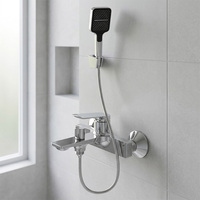 Meilleures ventes Robinet de baignoire à cascade en laiton de luxe Ablution mural Robinets de douche