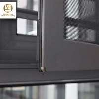 Ventana Abatible de Aleación de Aluminio, Vidrio Triple Aislante Ignífugo, Diseño Contemporáneo para Cocina, Hotel, Retrofit, Fácil Instalación