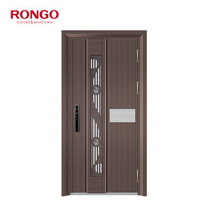 RONGO moderno ingresso in acciaio inox porta blindata per appartamento & Villa a prova <span class=keywords><strong>di</strong></span> proiettile rifinito anteriore e ingresso - Product Image 1