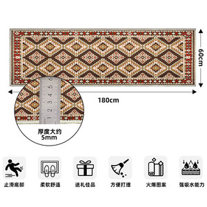 พรมเช็ดเท้าขนแกะหนานุ่ม กันลื่น ซึมซับน้ำได้ดี รูปทรงสี่เหลี่ยมผืนผ้า ฐาน TPR สำหรับใช้ในบ้าน ซักเครื่องได้ สีพื้น โพลีเอสเตอร์ - Product Image 4